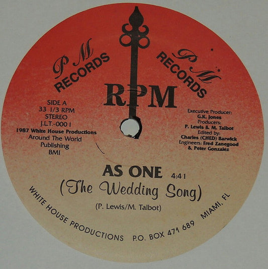 RPM (4) : As One (The Wedding Song) (12")