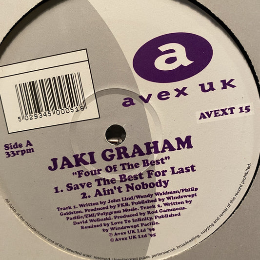 Jaki Graham : Four Of The Best (12")