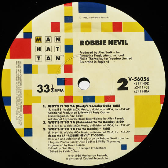 Robbie Nevil : Wot's It To Ya (12", Single)