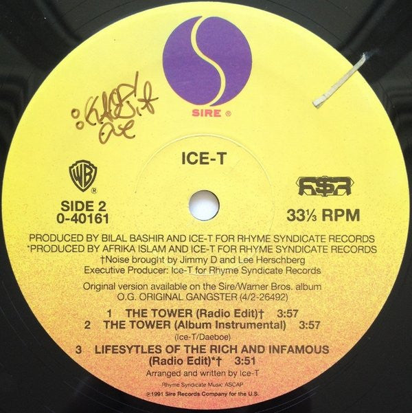 Ice-T : Lifestyles Of The Rich And Infamous / The Tower (12", Maxi)