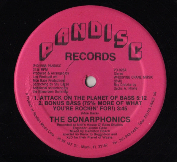 The Sonarphonics : Attack On The Planet Of Bass (12")