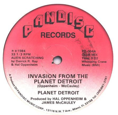 Planet Detroit : Invasion From The Planet Detroit (12")