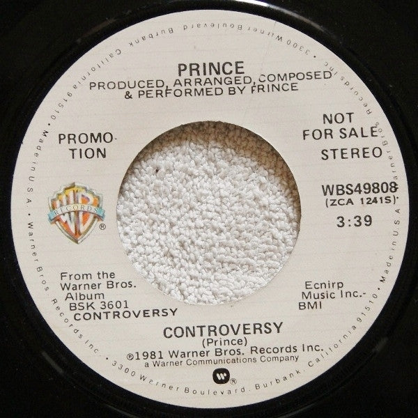 Prince : Controversy (7", Mono, Promo, Los)