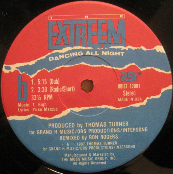 The Extreem : Dancing All Night (12")