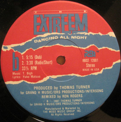 The Extreem : Dancing All Night (12")