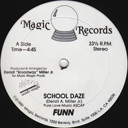 Funn : School Daze (12", Promo)