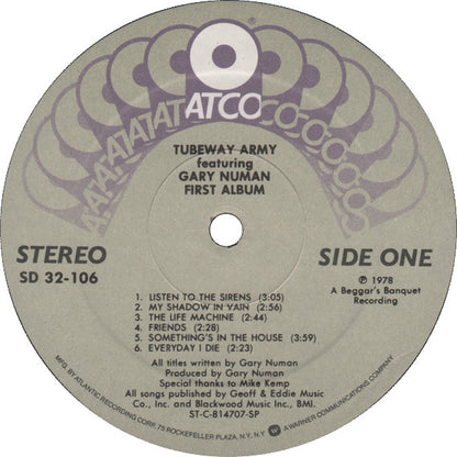 Tubeway Army Featuring Gary Numan : First Album (LP, Album, Spe)