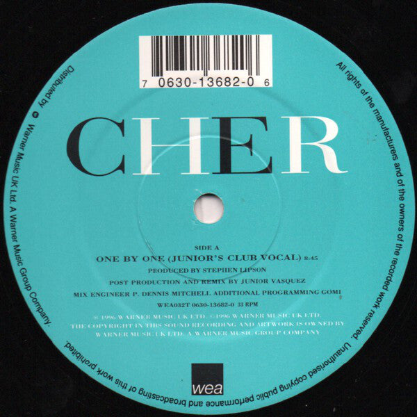Cher : One By One (12", Maxi)