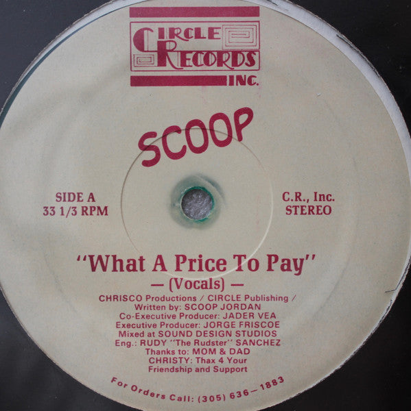 Scoop Jordan : What A Price To Pay (12", Single, Gre)