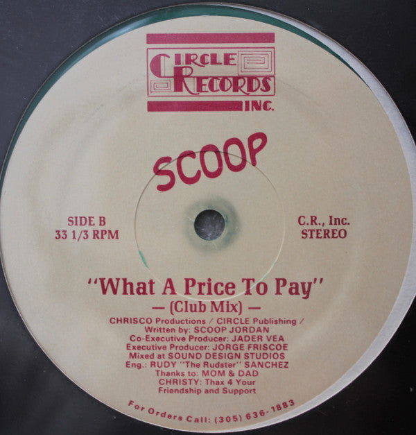 Scoop Jordan : What A Price To Pay (12", Single, Gre)