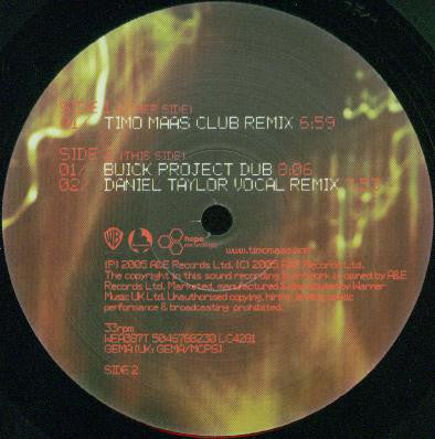 Timo Maas : First Day (12")