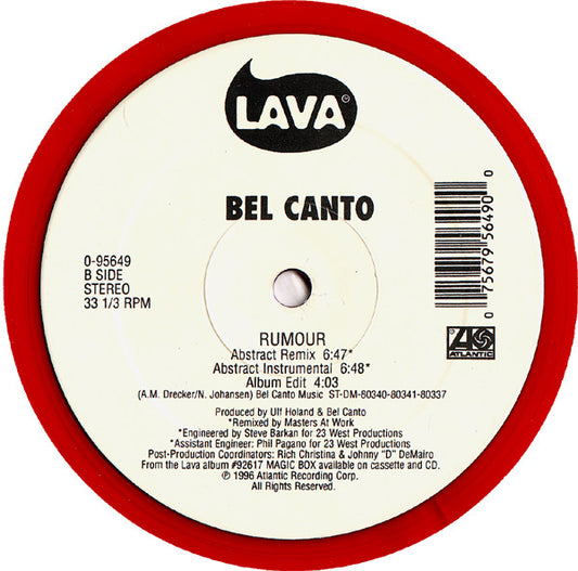 Bel Canto : Rumour (Remixes By Masters At Work) (12", Ltd, Red)