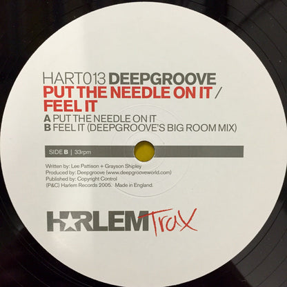 Deepgroove : Put The Needle On It / Feel It (12")