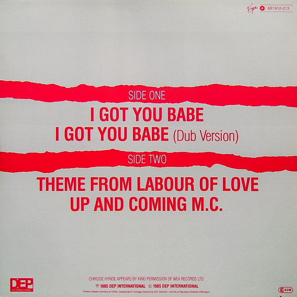 UB40 : I Got You Babe (12", Maxi)