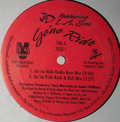 James Dominique Featuring L.A. Sno : Go'ne Ride (12")