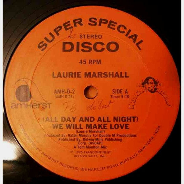 Laurie Marshall : (All Day And All Night) We Will Make Love (12", RP, Ora)