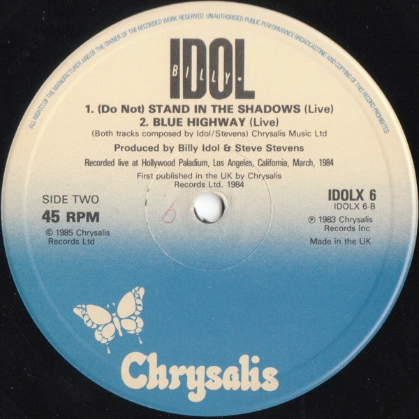 Billy Idol : Rebel Yell (Extended Version) (12", Single)