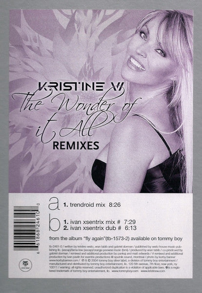 Kristine W : The Wonder Of It All (Remixes) (12")