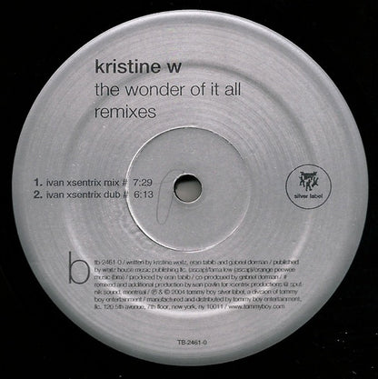 Kristine W : The Wonder Of It All (Remixes) (12")