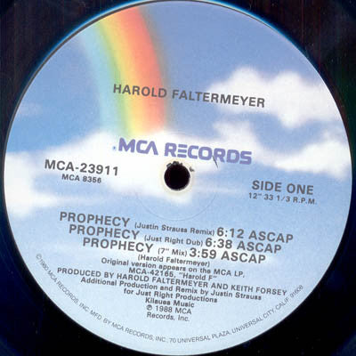 Harold Faltermeyer : Prophecy (12", Single)