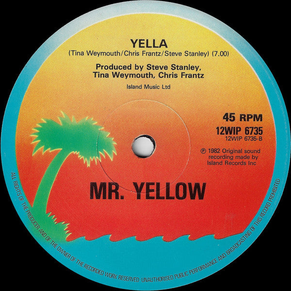 Tom Tom Club / Mr. Yellow : Genius Of Love / Yella (12")