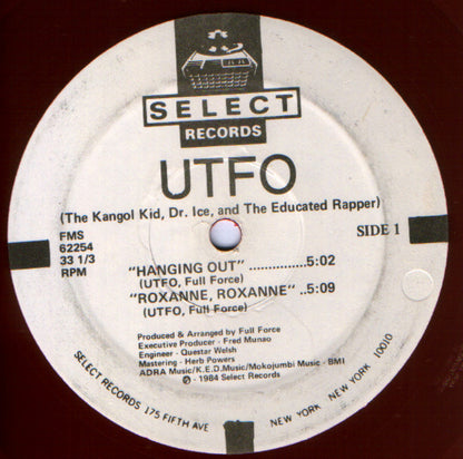 UTFO : Hanging Out / Roxanne, Roxanne (12", Red)