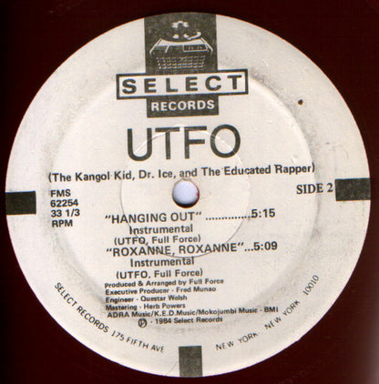UTFO : Hanging Out / Roxanne, Roxanne (12", Red)