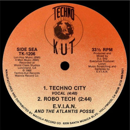 E.V.I.A.N. And The Atlantis Posse : Techno City (12")