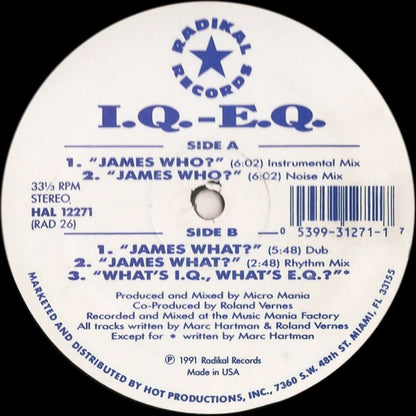 I.Q.-E.Q. : James Who? (12")