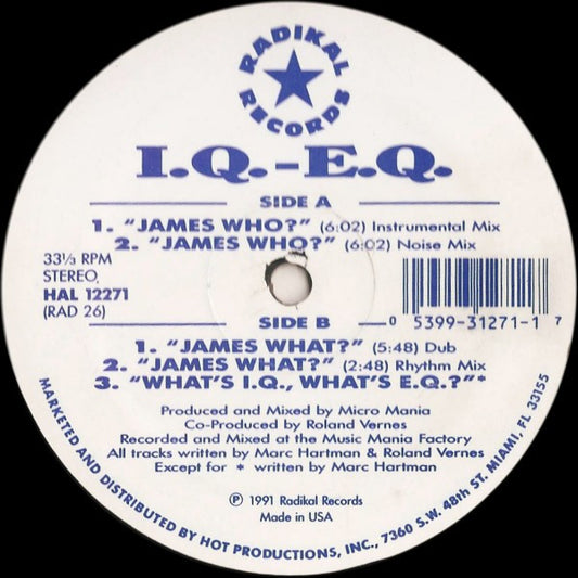 I.Q.-E.Q. : James Who? (12")
