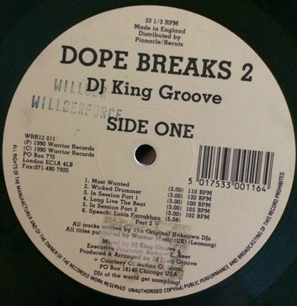 DJ King Groove : Dope Breaks 2 (LP)
