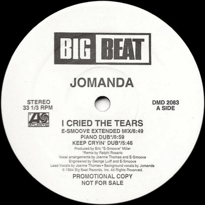 Jomanda : I Cried The Tears (12", Promo)
