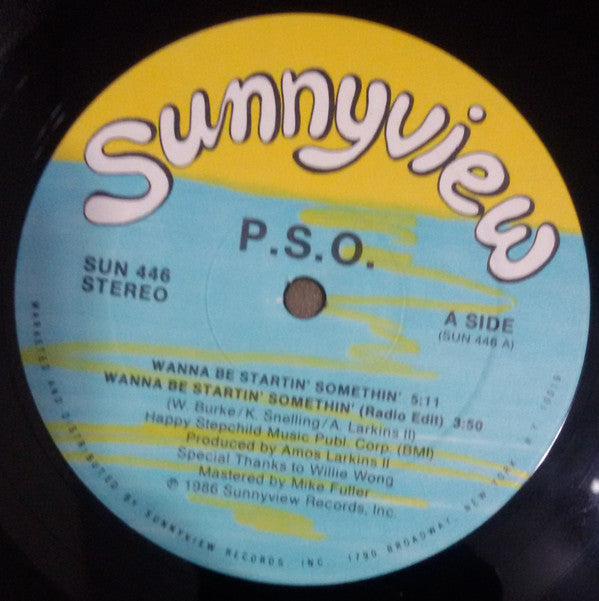 PSO : Wanna Be Startin' Somethin' (12")