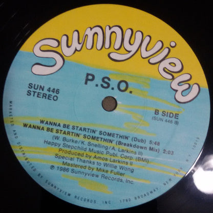 PSO : Wanna Be Startin' Somethin' (12")