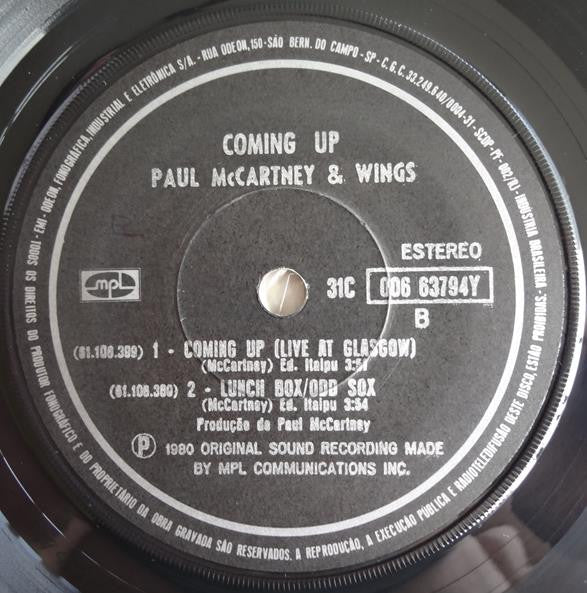 Paul McCartney : Coming Up (7")