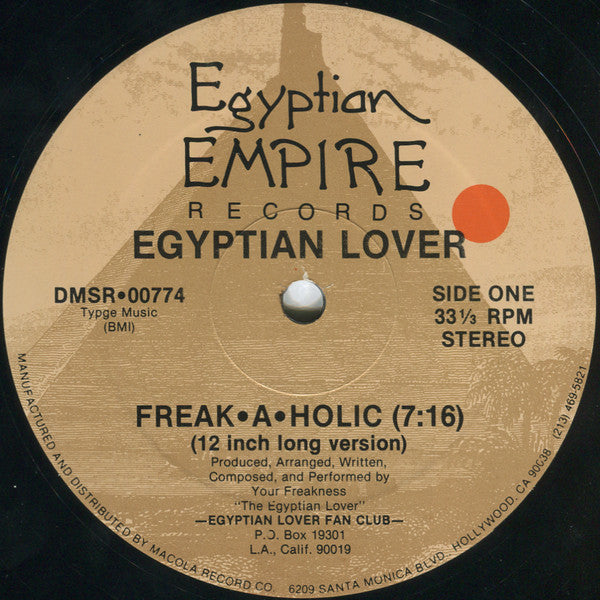 The Egyptian Lover* : Freak-A-Holic (Re-mix) (12", Blu)