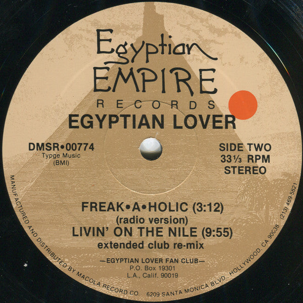 The Egyptian Lover* : Freak-A-Holic (Re-mix) (12", Blu)