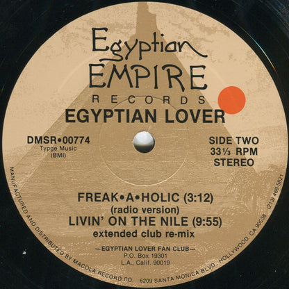 The Egyptian Lover* : Freak-A-Holic (Re-mix) (12", Blu)