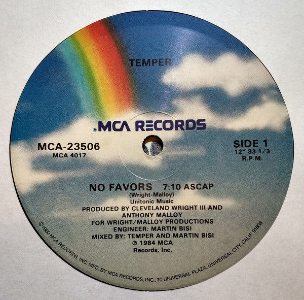Temper (5) : No Favors (12", Glo)