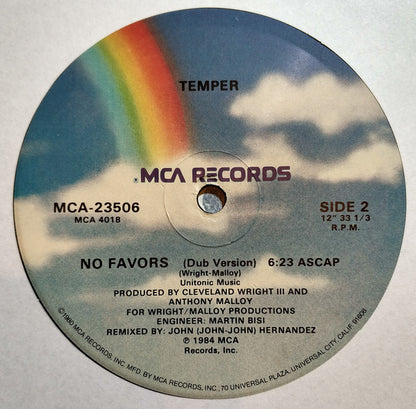 Temper (5) : No Favors (12", Glo)