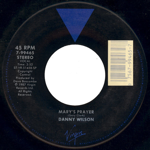 Danny Wilson (2) : Mary's Prayer (7", Single, Spe)