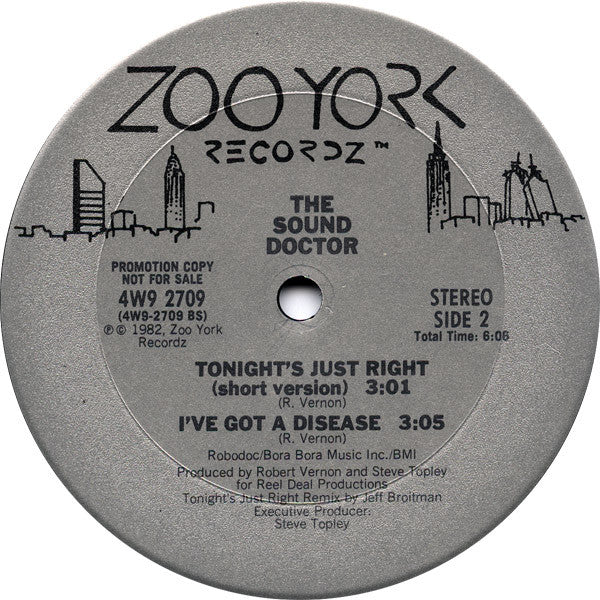The Sound Doctor : Tonight's Just Right (12")
