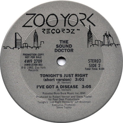 The Sound Doctor : Tonight's Just Right (12")