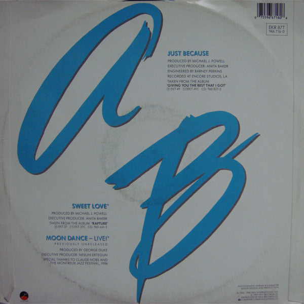Anita Baker : Just Because (12")