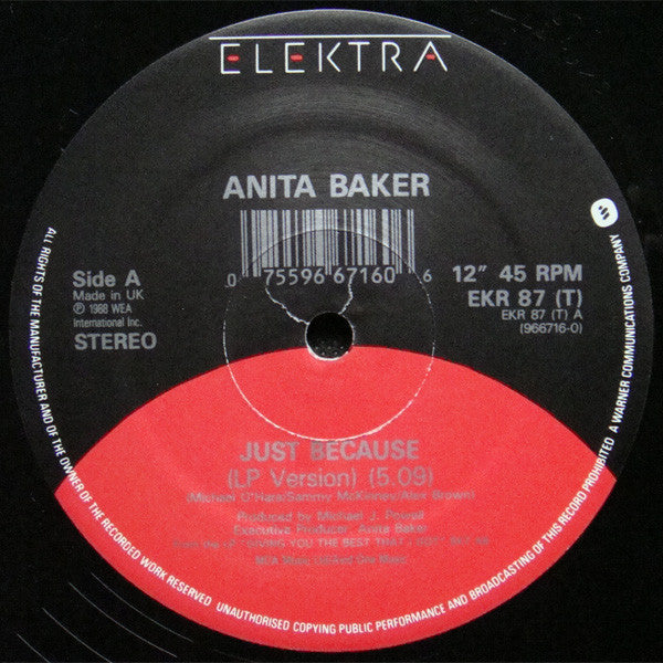 Anita Baker : Just Because (12")
