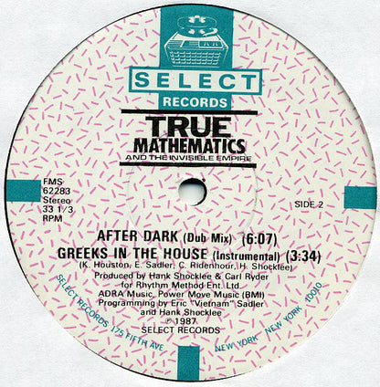 True Mathematics And The Invisible Empire (2) : After Dark (12")