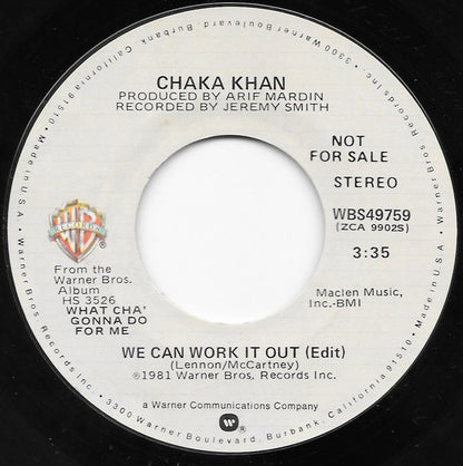Chaka Khan : We Can Work It Out (7", Promo)