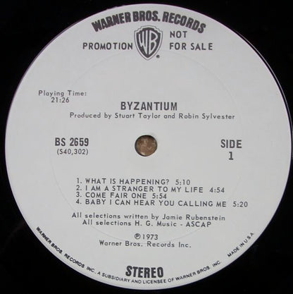 Byzantium (2) : Byzantium (LP, Album, Promo)