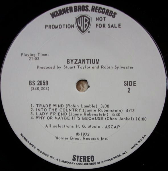 Byzantium (2) : Byzantium (LP, Album, Promo)