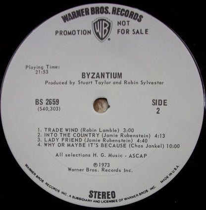 Byzantium (2) : Byzantium (LP, Album, Promo)
